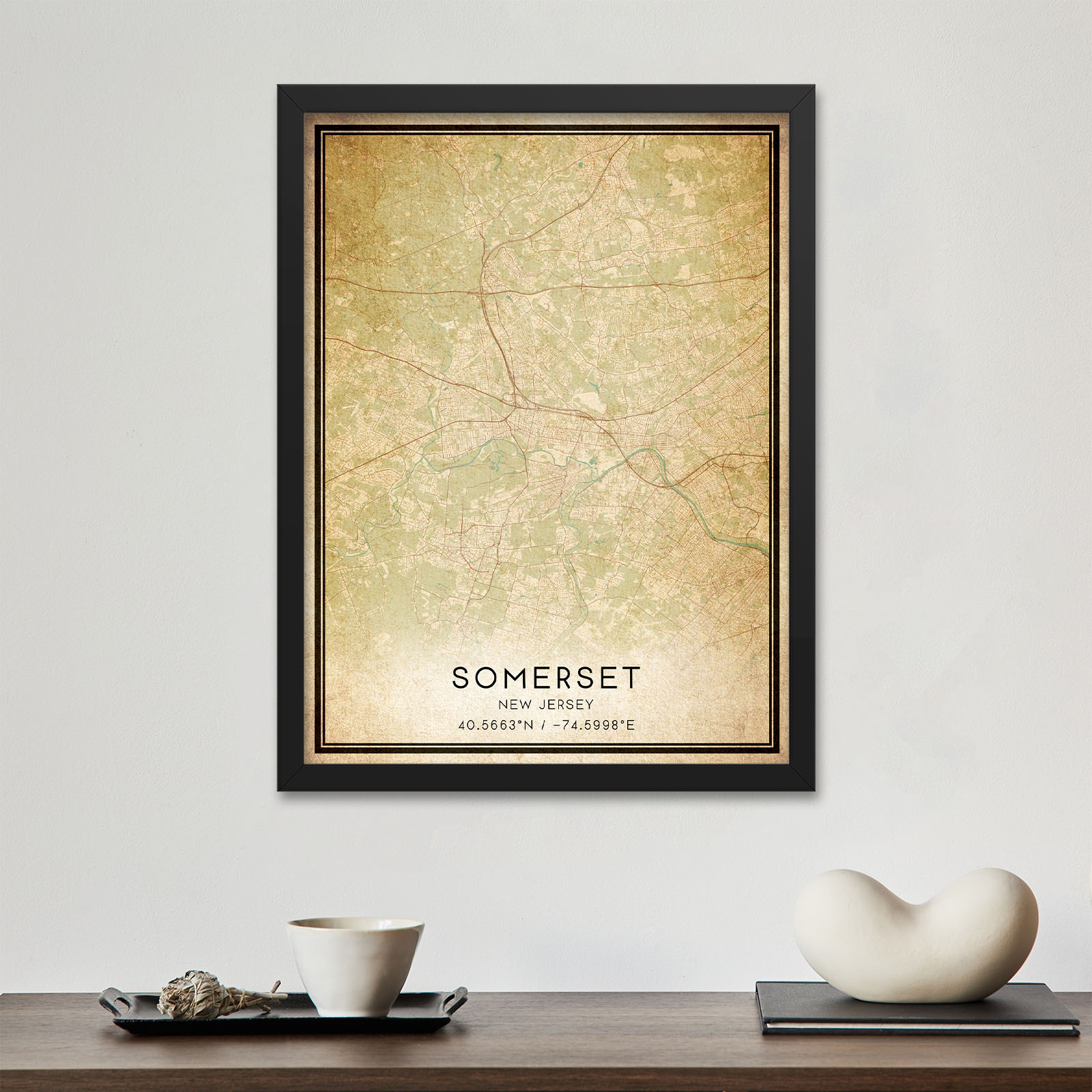 Deerfield Kansas Map Poster, Modern Home Decor Wall Art Print (Copy)