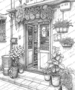 Flower Love Shop Coloring