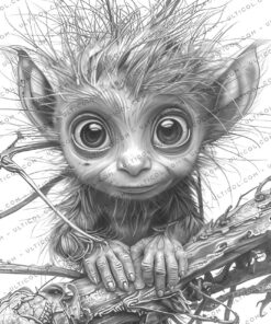 Fantasy Little Trolls Coloring