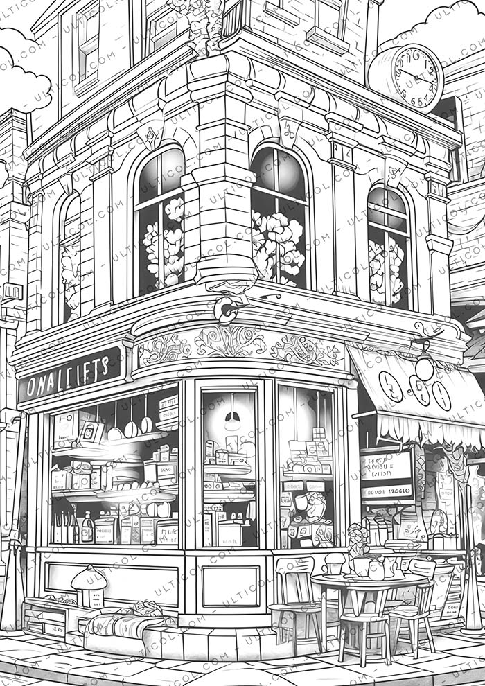 Coffee shop Coloring