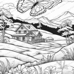 Butterfly Grayscale Coloring Pages