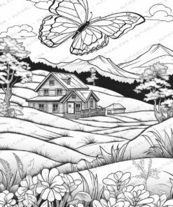 Butterfly Grayscale Coloring Pages