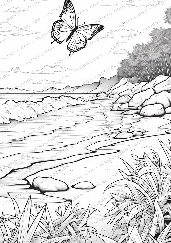 Butterfly Grayscale Coloring Pages