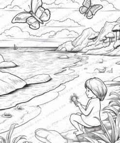 Butterfly Grayscale Coloring Pages