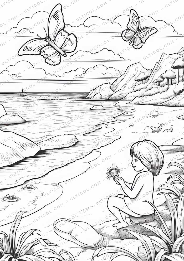 Butterfly Grayscale Coloring Pages