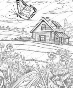 Brilliant Butterflies Grayscale Coloring Pages