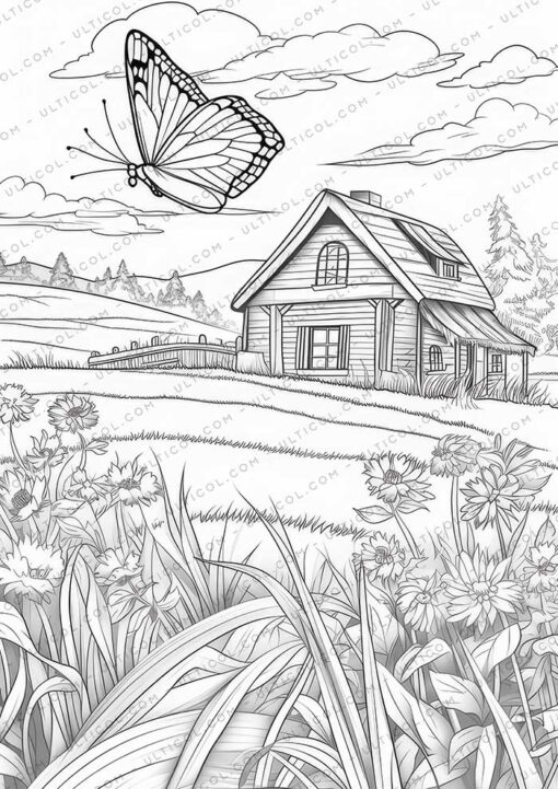 Brilliant Butterflies Grayscale Coloring Pages