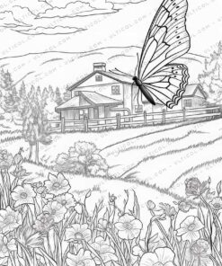 Cute Dragonfly Grayscale Coloring Pages