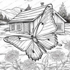 Cute Dragonfly Grayscale Coloring Pages