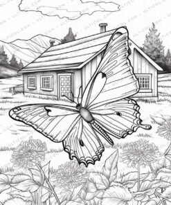 Cute Dragonfly Grayscale Coloring Pages