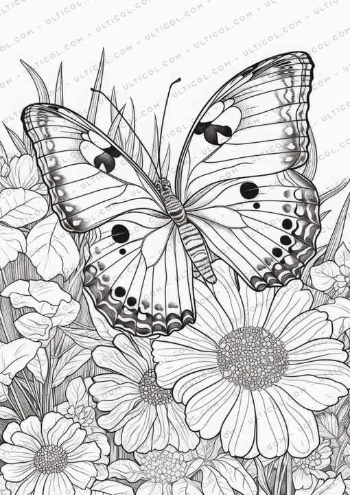 Brilliant Butterflies Grayscale Coloring Pages