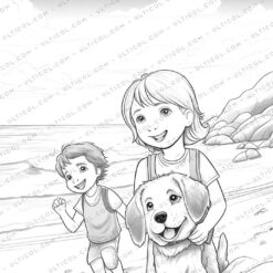 Pet Grayscale Coloring Pages