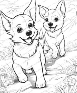 Pet Grayscale Coloring Pages