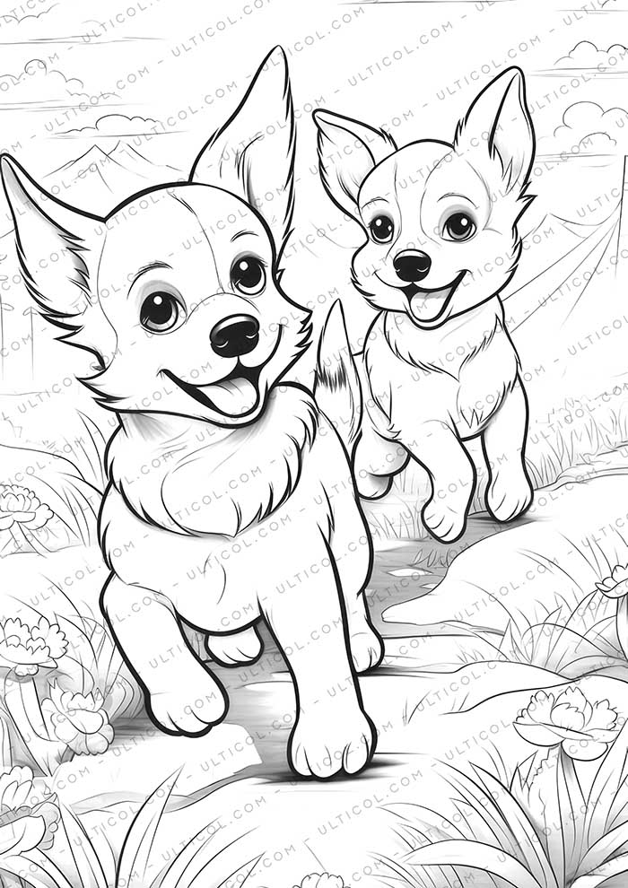 Pet Grayscale Coloring Pages