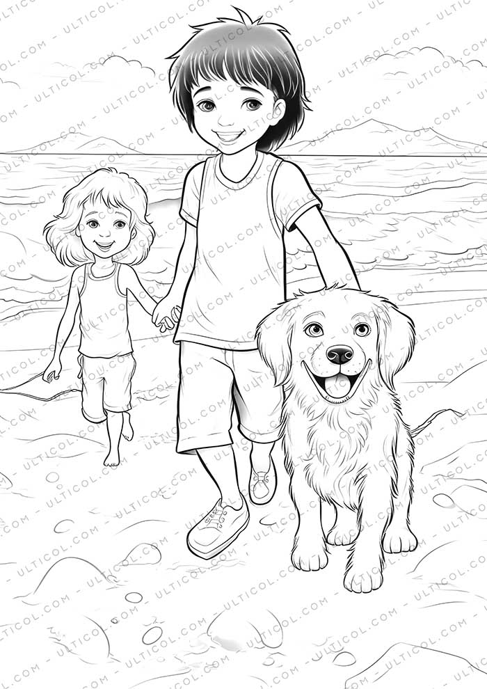 Pet Grayscale Coloring Pages