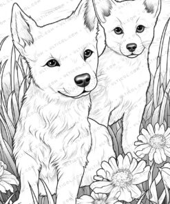 Pet Grayscale Coloring Pages