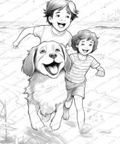 Pet Grayscale Coloring Pages