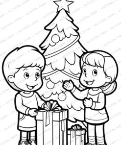 Christmas Grayscale Coloring Pages