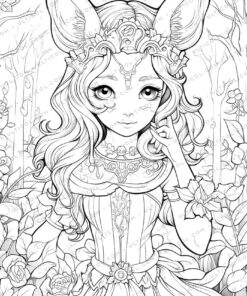 Masked Girls Coloring Pages