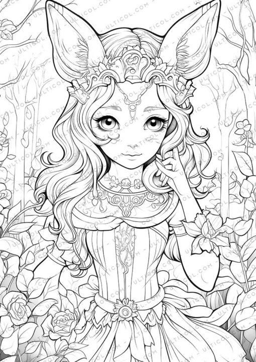 Masked Girls Coloring Pages