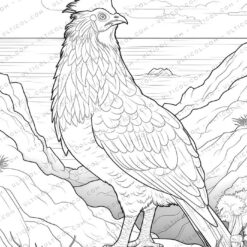 Chicken Grayscale Coloring Pages