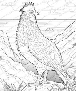 Chicken Grayscale Coloring Pages