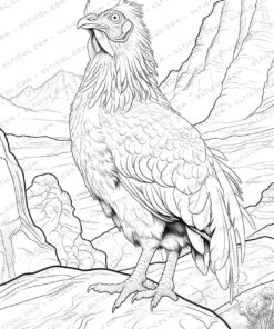 Chicken Grayscale Coloring Pages