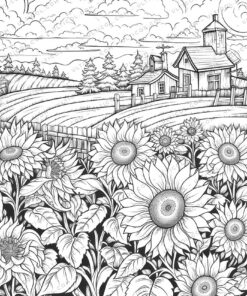 Unique Architectural Grayscale Coloring Pages