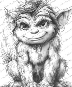 Fantasy Little Trolls Coloring