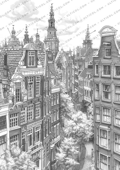 Dutch Houses Coloring