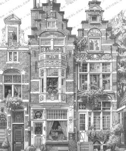 Dutch Houses Coloring