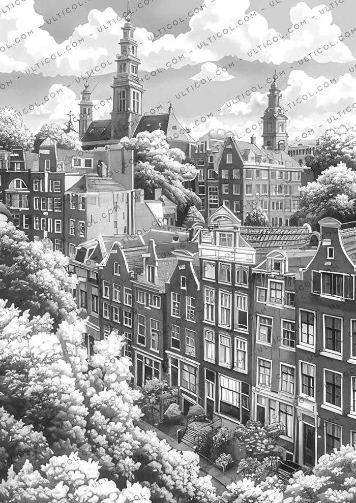 Dutch Houses Coloring