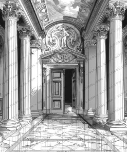 Fantasy Hotel Interiors Coloring