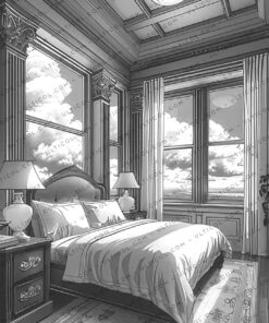 Fantasy Hotel Interiors Coloring