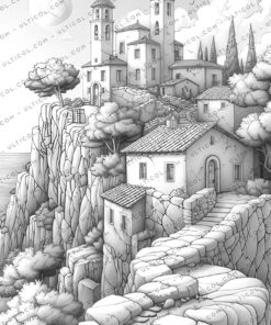 Medieval Villages Coloring