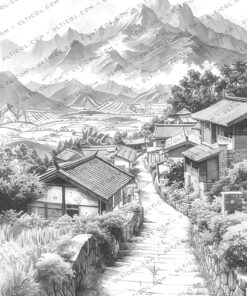 Medieval Villages Coloring