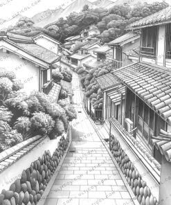 Medieval Villages Coloring