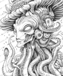 Alien Deep Sea Creatures Coloring