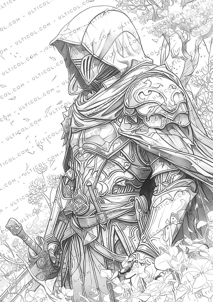 Fantasy Knight Coloring