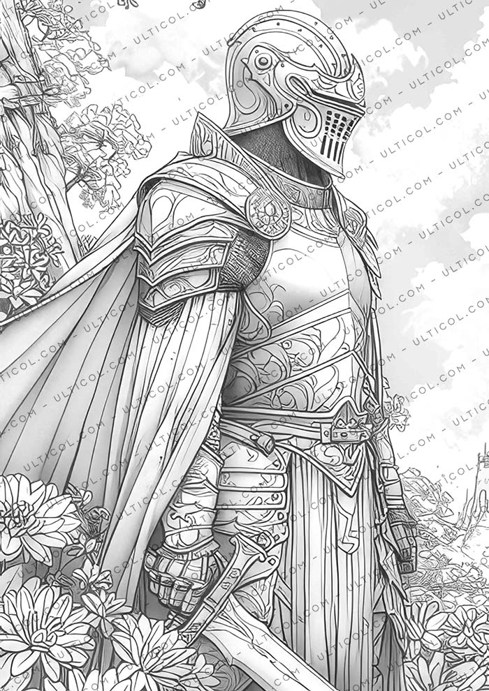 Fantasy Knight Coloring