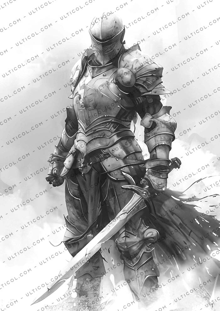 Fantasy Knight Coloring