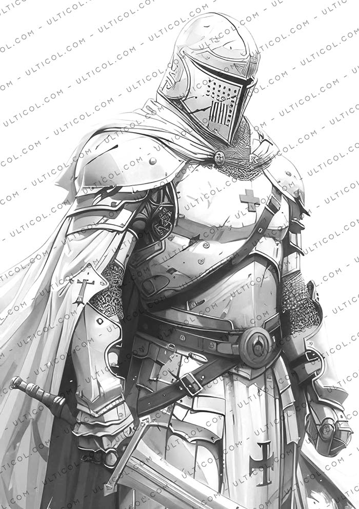 Fantasy Knight Coloring