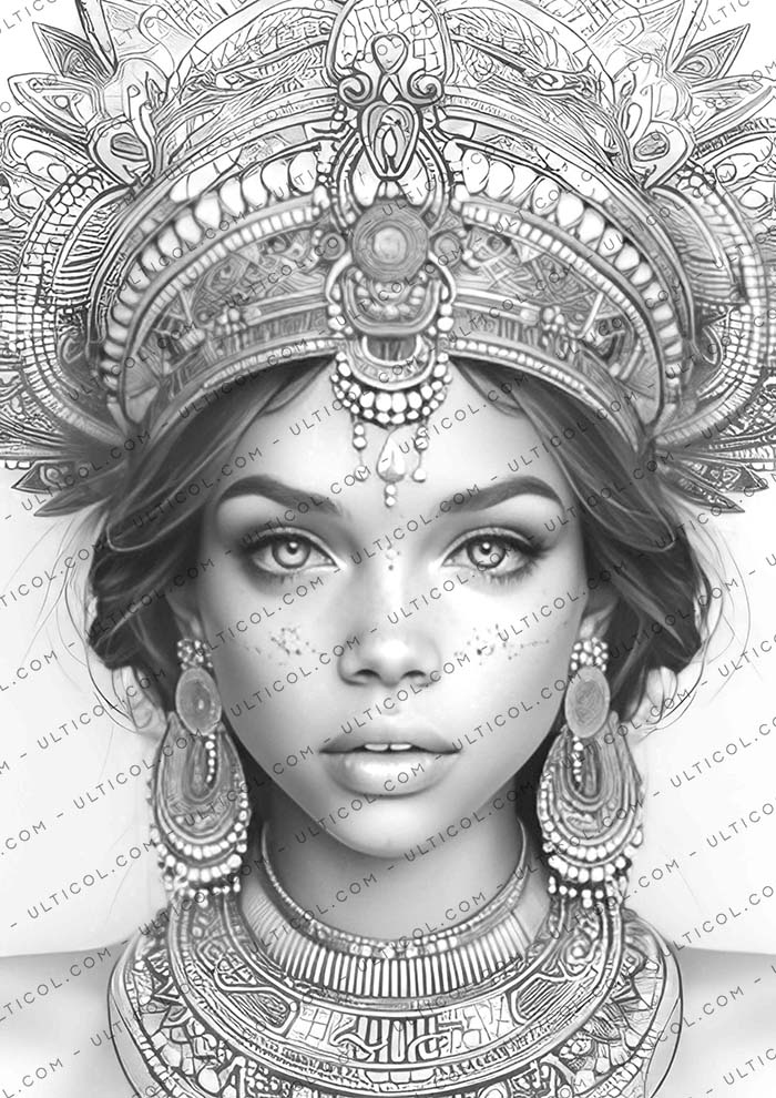 Ancient Egyptian Women Coloring