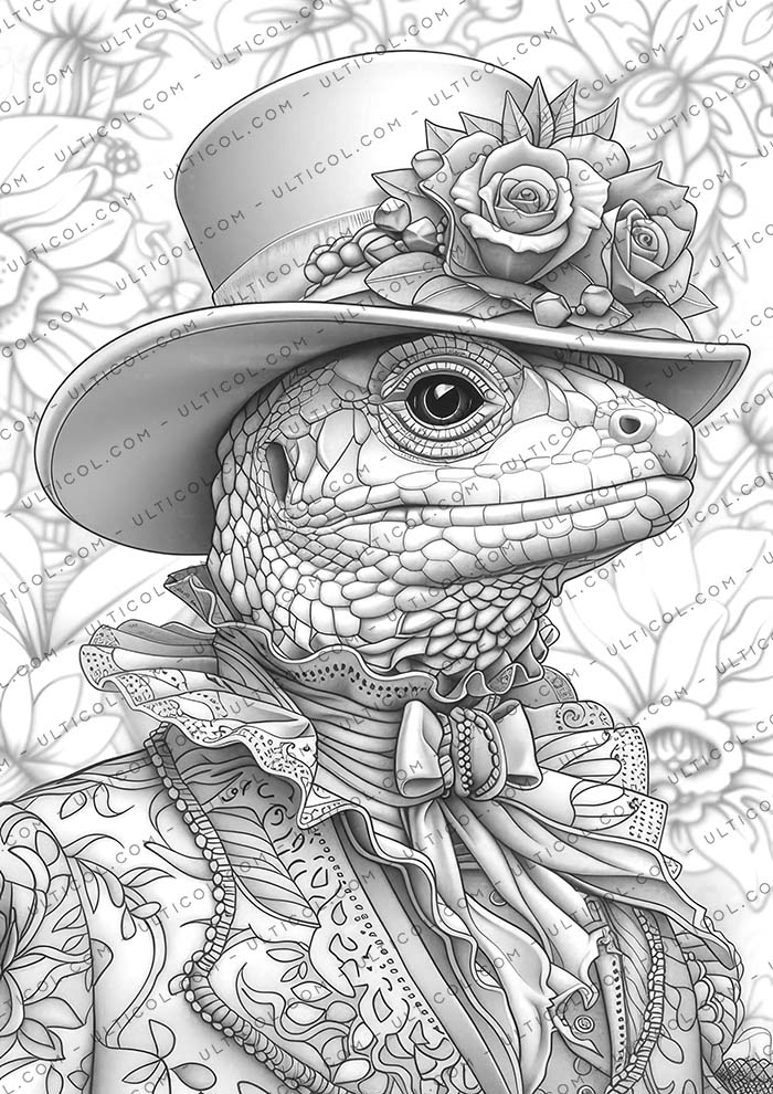 Gothic Animals coloring