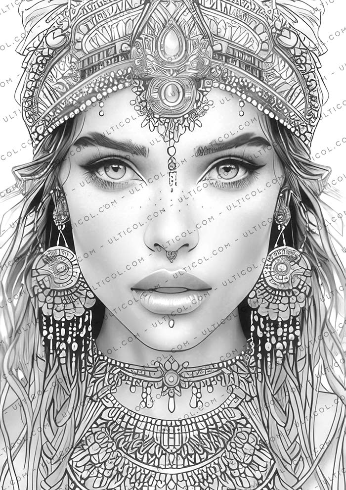 Ancient Egyptian Women Coloring