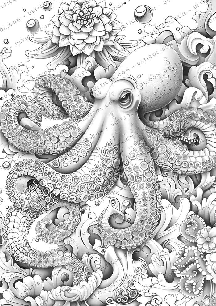 Alien Deep Sea Creatures Coloring