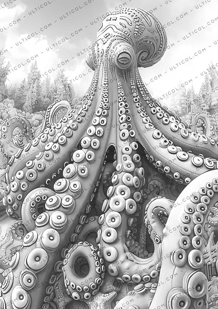 Alien Deep Sea Creatures Coloring