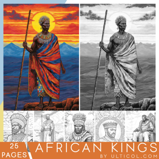 African Kings Coloring