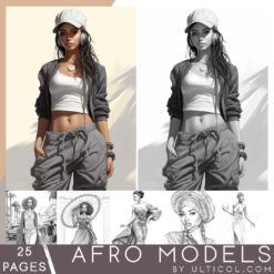 Afro Models Coloring