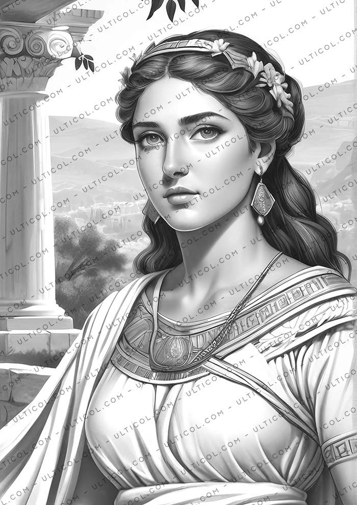 Ancient Greece Women Coloring